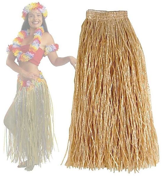 Fries Hawaii-Kostüm Hula Rock Hawaii Bast Rock 54 cm Länge Naturfarben Karn günstig online kaufen