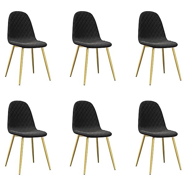 vidaXL Esszimmerstuhl Esszimmerstühle 6 Stk. Schwarz günstig online kaufen