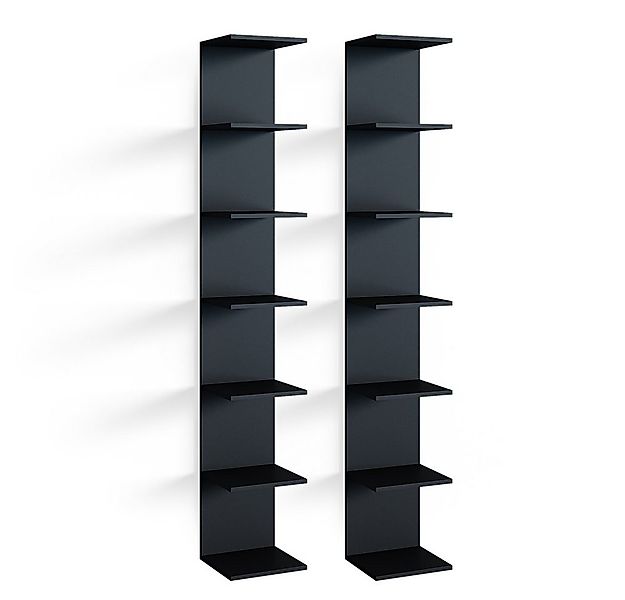 Vicco Bücherregal Paolo, Schwarz, 28 x 190 cm 2er Set günstig online kaufen