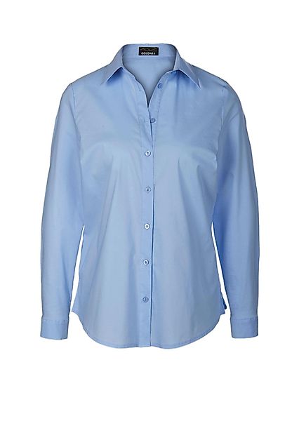 GOLDNER Langarmbluse "Kurzgröße Langarmbluse mit Elasthananteil" Seitenschl günstig online kaufen