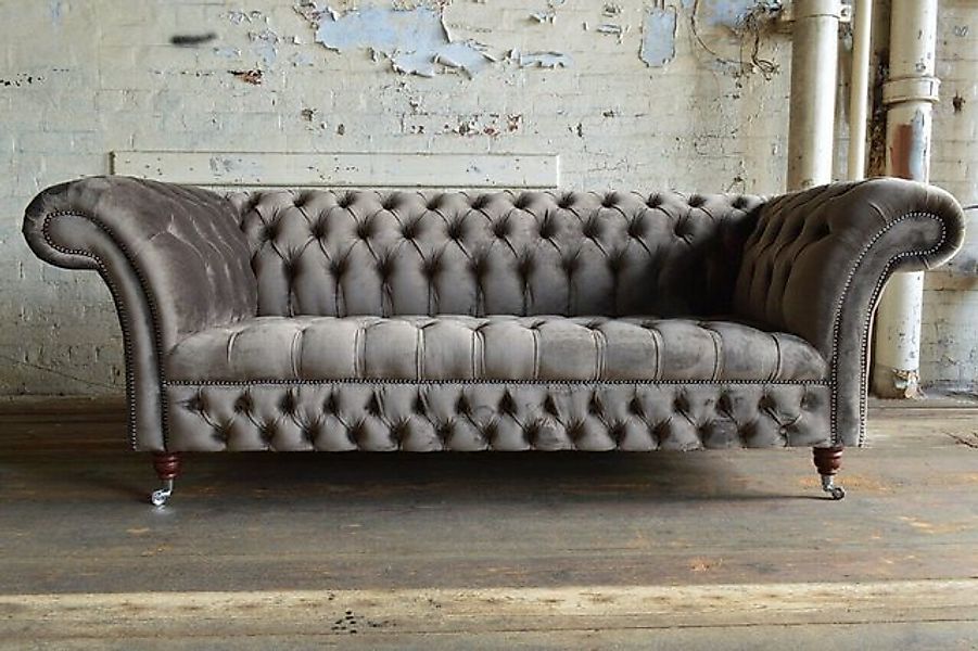 JVmoebel Chesterfield-Sofa Chesterfield Original Sofa Polster Couch Microfa günstig online kaufen