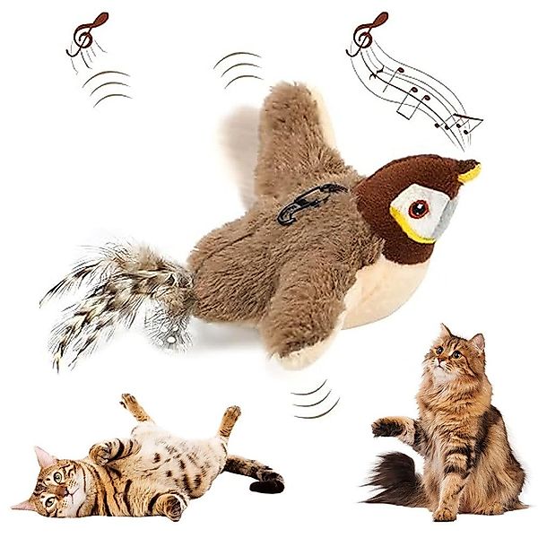 Ledander Tier-Intelligenzspielzeug Katzenspielzeug Vogel Elektrisch,Simulie günstig online kaufen
