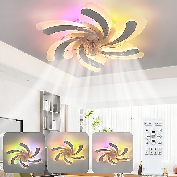oyajia Deckenleuchte Deckenlampe mit Ventilator Deckenventilator günstig online kaufen