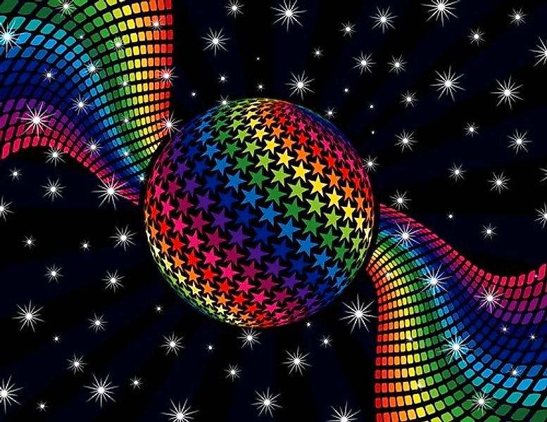 Papermoon Fototapete »Rainbow Disco Dance« günstig online kaufen