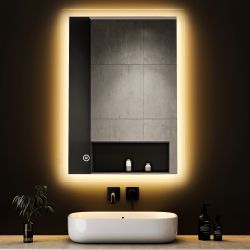 WDWRITTI Badspiegel Badezimmerspiegel mit Beleuchtung Wandspiegel günstig online kaufen