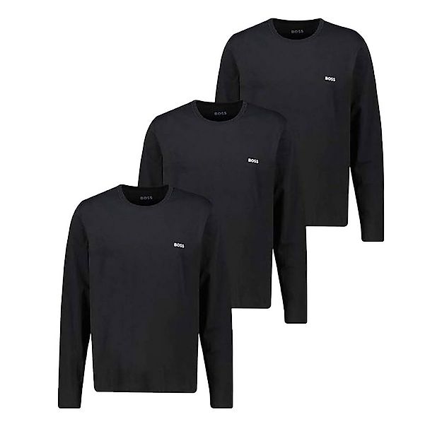 BOSS Langarmshirt BOSS 50492321-001 R-Neck LS-Shirt, 3er Pack, schwarz günstig online kaufen