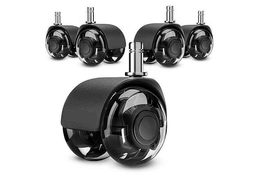 BlingBin Stuhlrolle 5er Set Universal Bürostuhlrollen, Leise Gummirollen fü günstig online kaufen