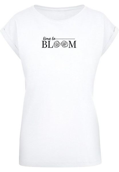 Merchcode T-Shirt Merchcode Damen Ladies Time to bloom - Extended Shoulder günstig online kaufen