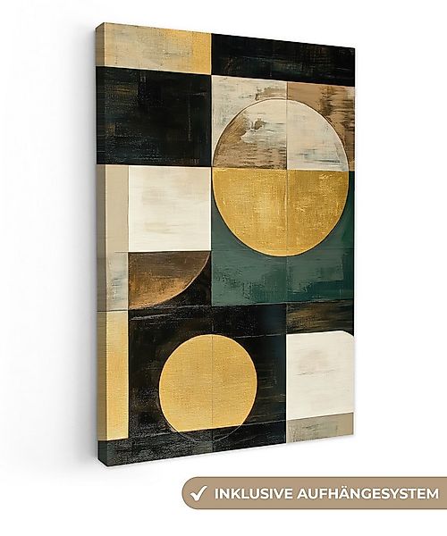 OneMillionCanvasses® Leinwandbild Abstrakt - Gold - Bronze - Formen - Geome günstig online kaufen