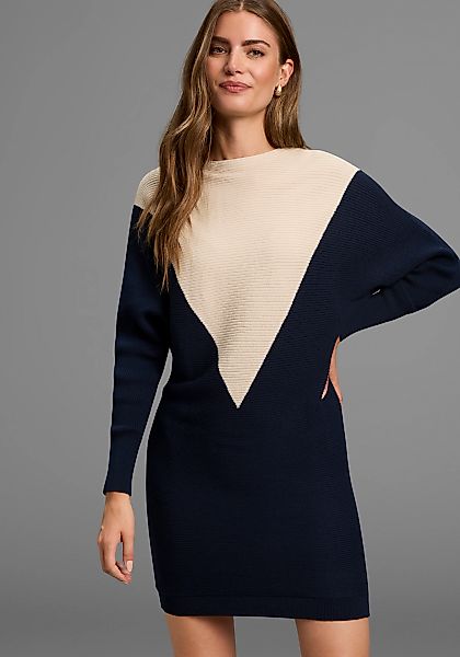 Laura Scott Strickkleid, zweifarbig, aus weicher Baumwollmisch-Qualität günstig online kaufen
