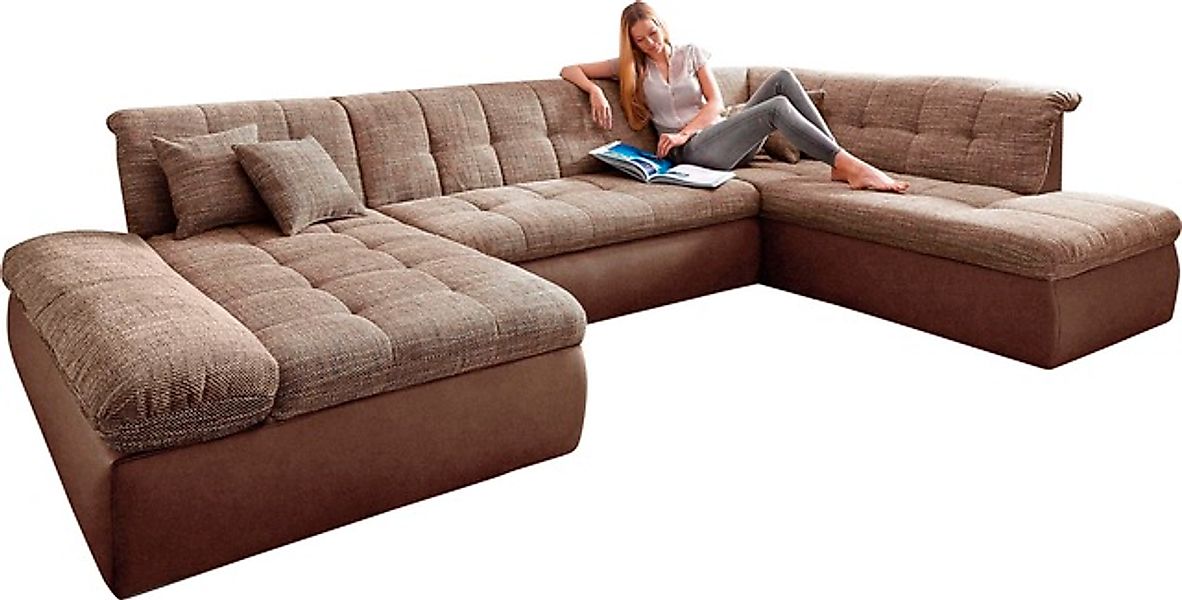 DOMO collection Wohnlandschaft »Moric U-Form, auch in Cord, Breite 353cm, v günstig online kaufen