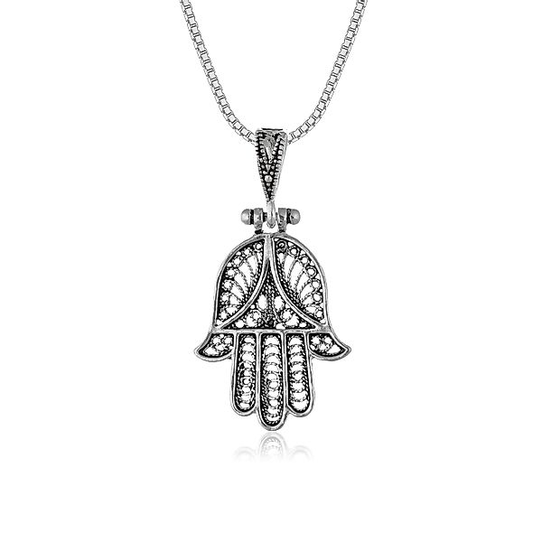 NAHLE Kette mit Anhänger Silberkette Hamsa günstig online kaufen
