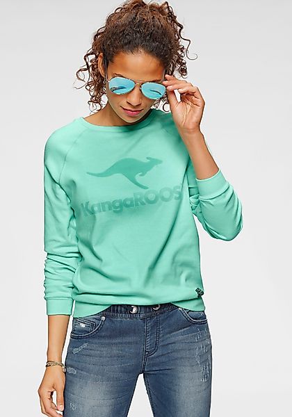 KangaROOS Sweatshirt Langarm, figurumspielender Schnitt, mit günstig online kaufen