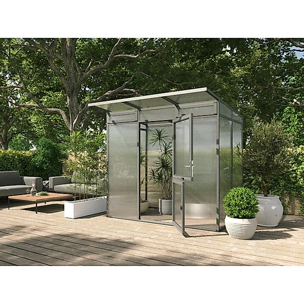 KGT Gewächshaus Santini II - small Anthrazit-Grau 2,33 x 1,50 m günstig online kaufen