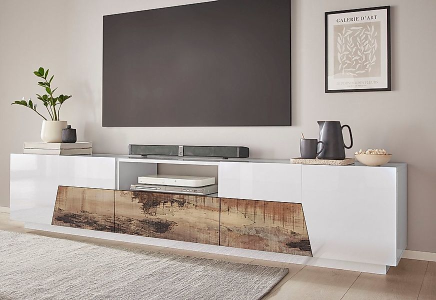 Home affaire Lowboard ALIEN- TV-Board, mit 4 Türen, 1 Schublade und 1 offen günstig online kaufen