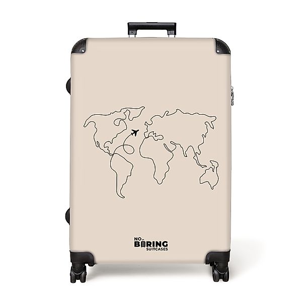 NoBoringSuitcases.com© Hartschalen-Trolley Weltkarte - Einfach - günstig online kaufen