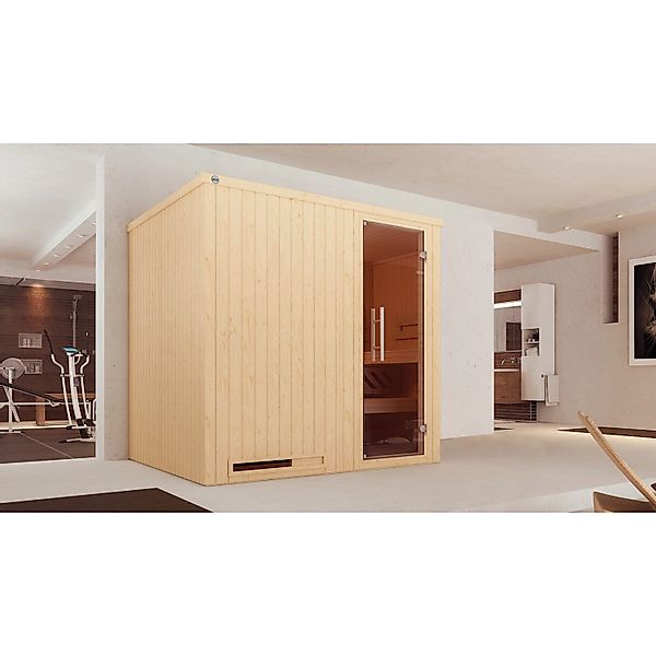 Weka Elementsauna Halmstad 2 Sparset 7,5 kW OS Glastür günstig online kaufen