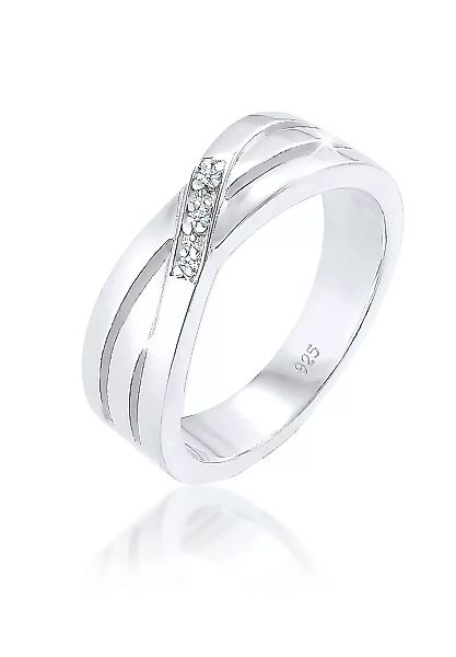 Elli DIAMONDS Verlobungsring "Cross Over Verlobung Diamant 0.015 ct. 925 Si günstig online kaufen