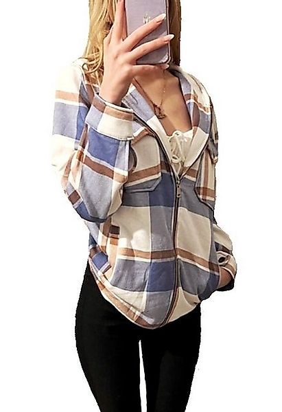 Worldclassca Flanellhemd Worldclassca DAMEN HEMDJACKE KARIERT MIT KAPUZE HO günstig online kaufen