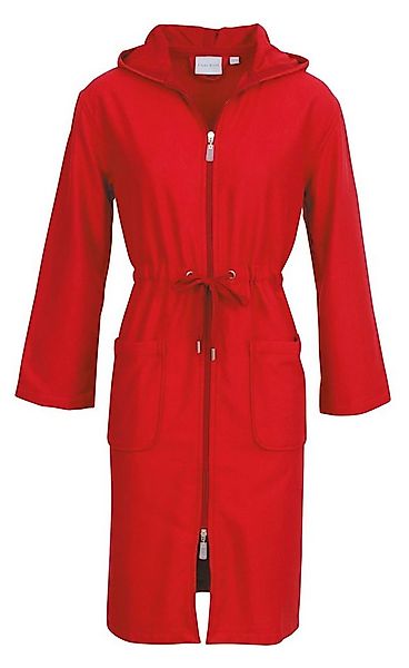 Carl Ross Unisex-Bademantel 35410, Midilänge, Baumwoll-Mix, Kapuze, Reißver günstig online kaufen
