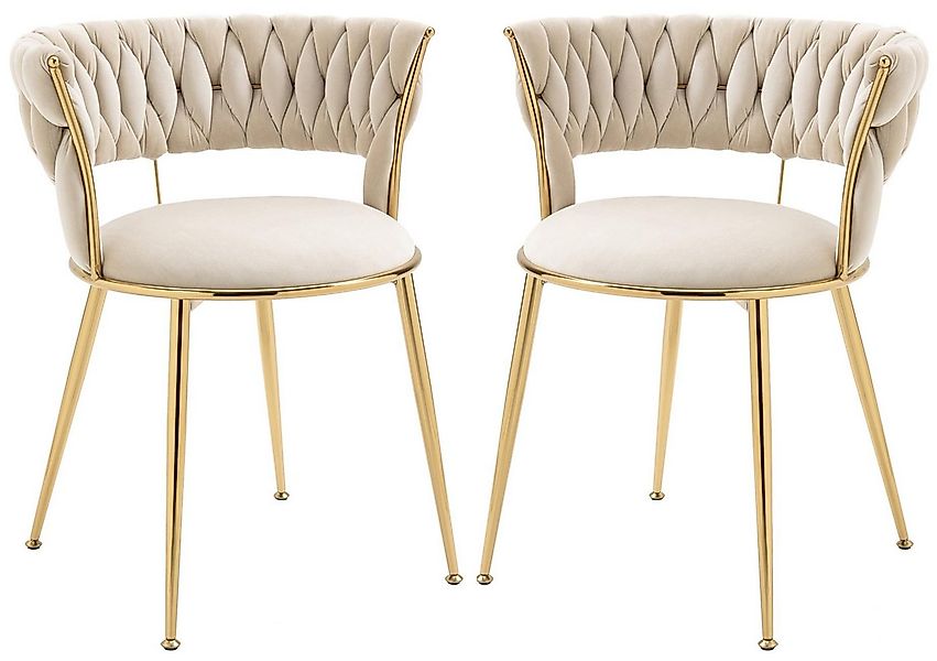 LVHOM Esszimmerstuhl Luxuriöse Samt-Stühle 2er-/4er-/6er-Set mit Rückenlehn günstig online kaufen