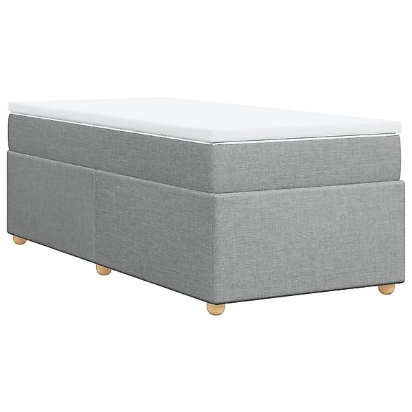 vidaXL Boxspringbett mit Matratze Hellgrau 80x200 cm Stoff2099368 günstig online kaufen