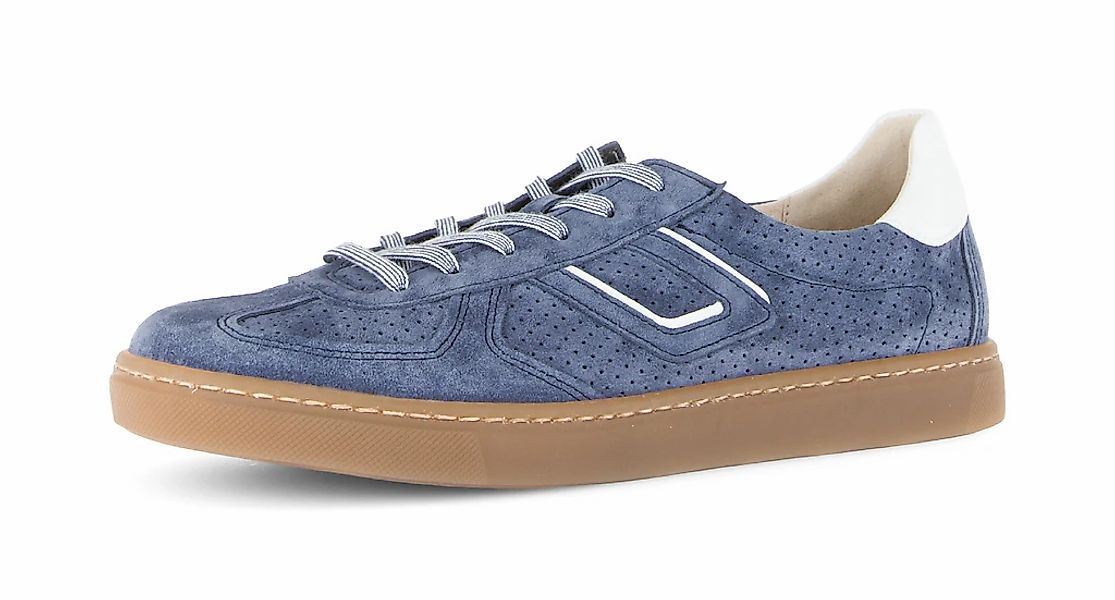 Gabor Sneaker "DAVOS", Freizeitschuh, Halbschuh, Schnürschuh mit Lochmuster günstig online kaufen