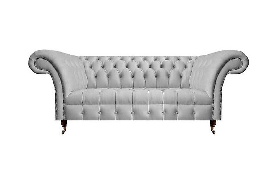 JVmoebel Sofa Chesterfield Grau Luxuriöse Sofa Dreisitzer Couch Polstermöbe günstig online kaufen