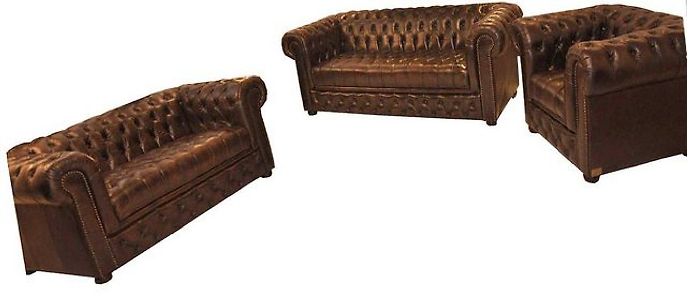 Xlmoebel Sofa Neues klassisches Ledersofa Chesterfield Garnitur für das Woh günstig online kaufen