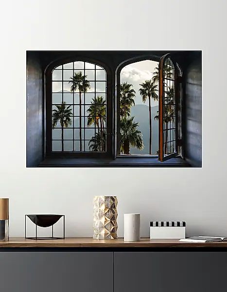 queence Wandsticker »Palmen« Wandsticker, Wandbild, selbstklebend, 3D, Fens günstig online kaufen