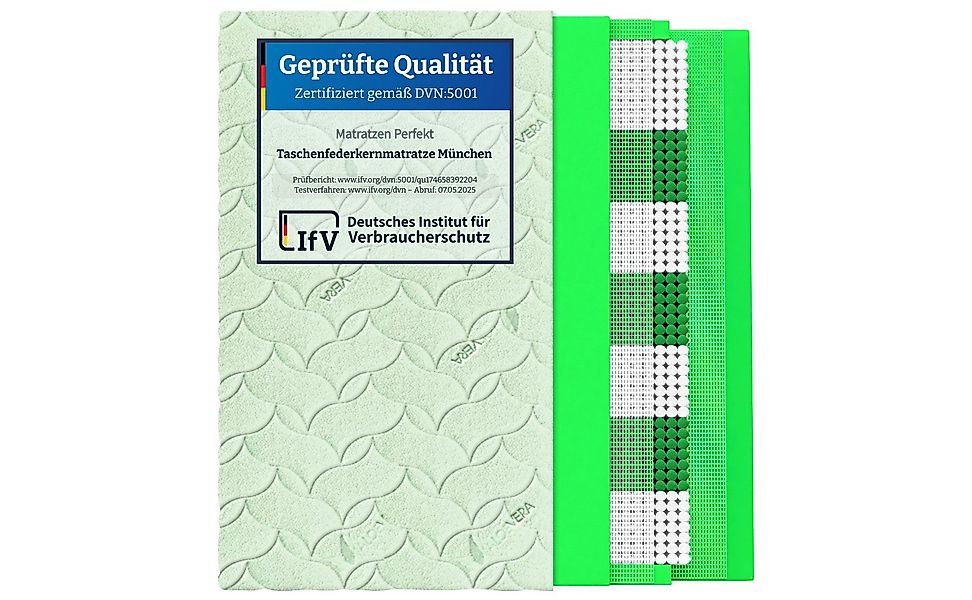 Taschenfederkernmatratze München mit 1000 Federn, 90x200 günstig online kaufen
