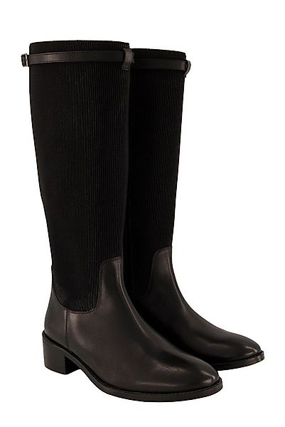 Ulla Popken Lederstiefel XL-Stretch-Schaft Reißverschluss Stiefel günstig online kaufen