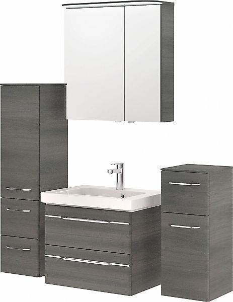 Saphir Badmöbel-Set "Balto Sprint 4-teilig, Mineralmarmor-Waschtisch mit LE günstig online kaufen