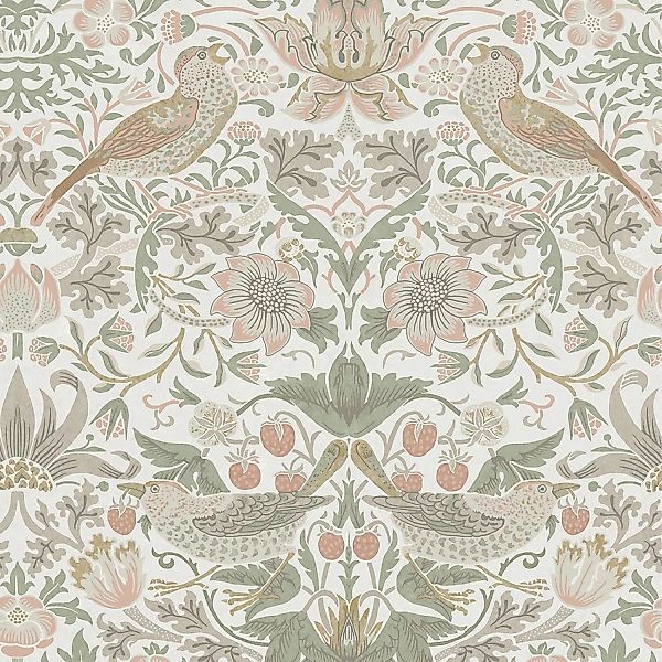 WILLIAM MORRIS AT HOME Vliestapete »Strawberry Thief«, Retro, Design Tapete günstig online kaufen