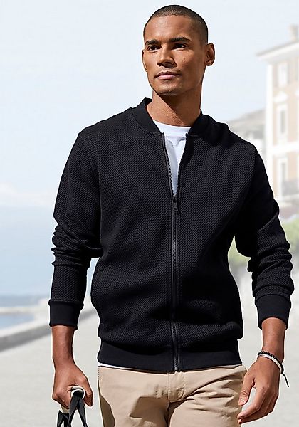 John Devin Sweatjacke aus Struktur-Qualität aus Struktur-Qualität günstig online kaufen