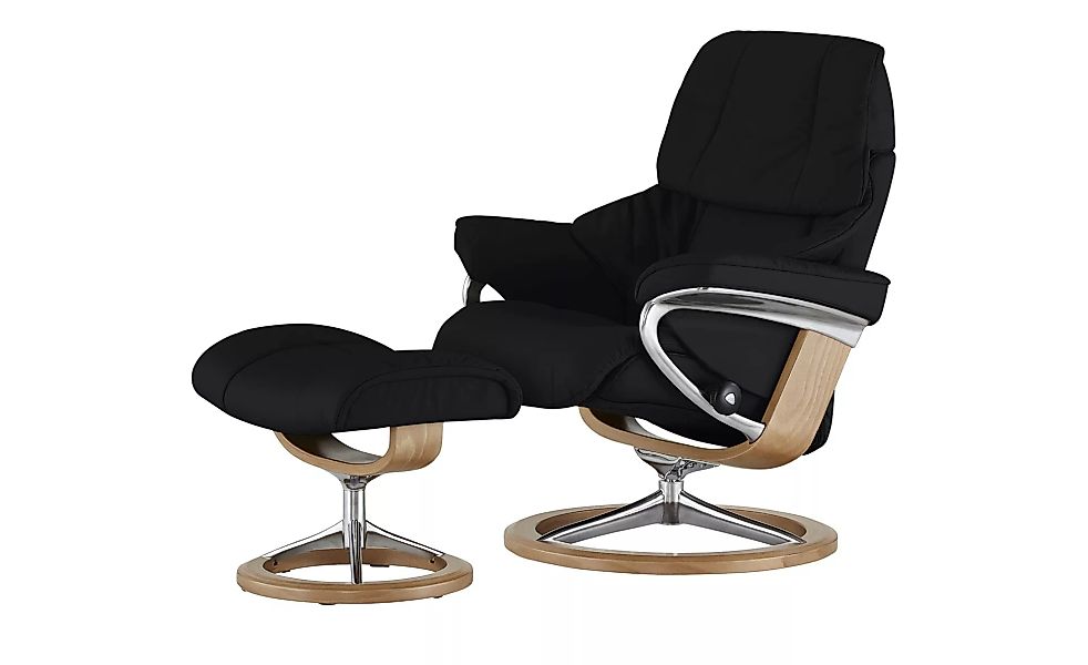 Stressless Relaxsessel mit Hocker  Reno - schwarz - 92 cm - 110 cm - 80 cm günstig online kaufen