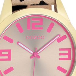 OOZOO Quarzuhr Oozoo Damen Armbanduhr beige günstig online kaufen