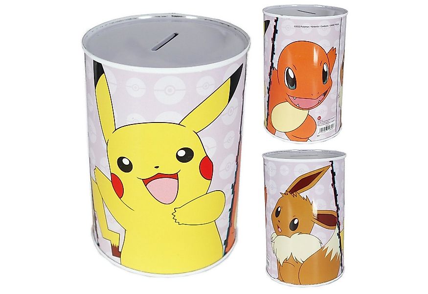 POKÉMON Spardose Pokemon Pikachu Evoli Glumanda XL Spardose aus Weißblech günstig online kaufen