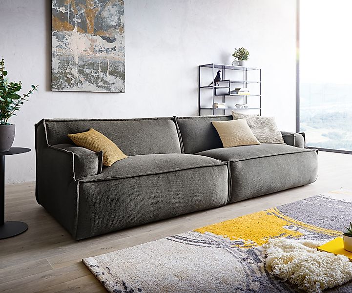 3-Sitzer Basit 285x110 cm Chenille Anthrazit günstig online kaufen