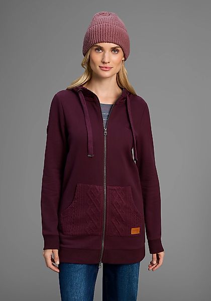 KangaROOS Kapuzensweatjacke, mit Zopfmusterdetails günstig online kaufen