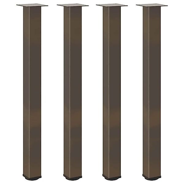 vidaXL Bartischbeine 4 Stk Naturstahl 100-102 cm Stahl 4012479 günstig online kaufen