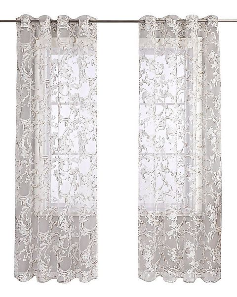 Joyswahl Gardine (1 St), Ösen, transparent, wohnzimmer modern, voile, mit R günstig online kaufen