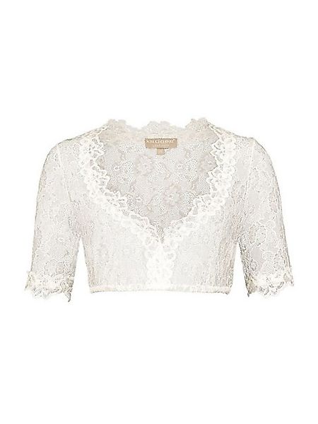 KRÜGER COLLECTION Dirndlbluse Dirndlbluse - AURELIA - weiß, creme, schwarz günstig online kaufen