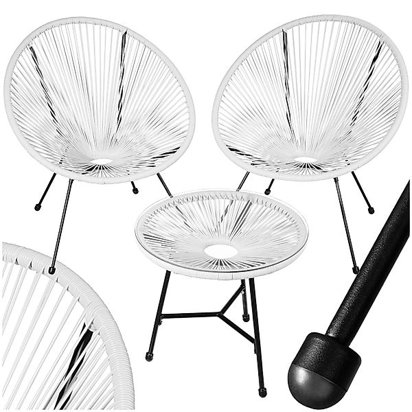 tectake Essgruppe 2 Gartenstühle Santana mit günstig online kaufen