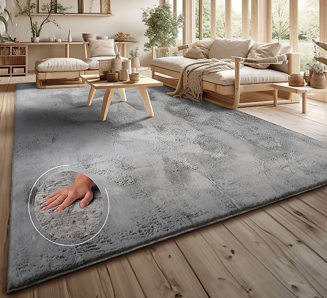 my home Fellteppich Lottano, rechteckig, Höhe: günstig online kaufen