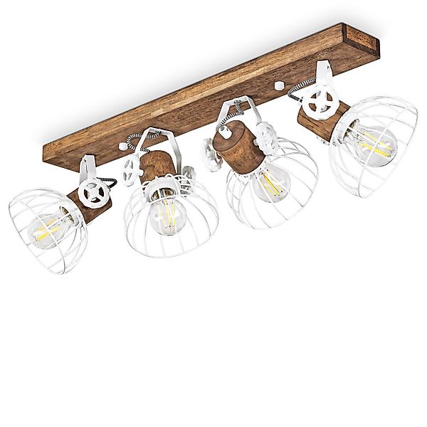 hofstein Deckenleuchte »Cotes« Deckenlampe aus Holz/Metall, günstig online kaufen