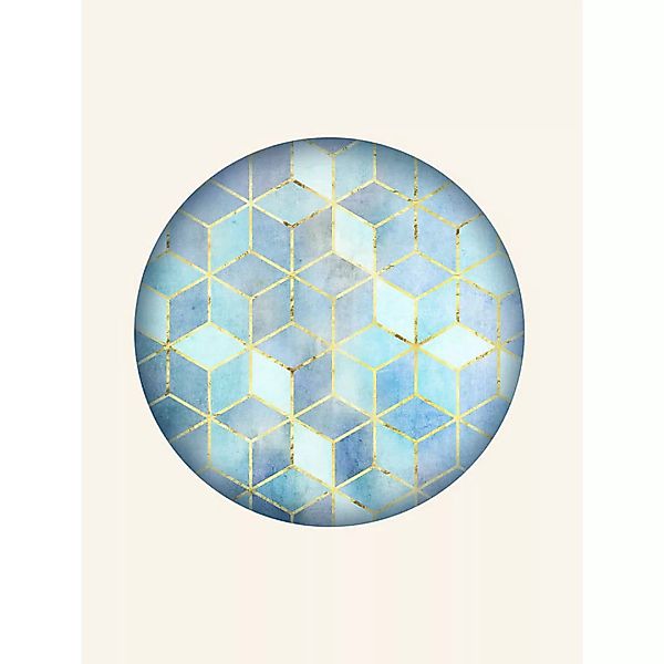 Komar Wandbild Mosaik Circle Azzuro Abstrakt B/L: ca. 30x40 cm günstig online kaufen
