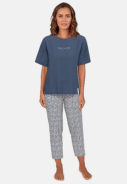 TOM TAILOR Capri-Pyjama Westport (2 tlg) mit Print, Kurzarm, Rundhalsaussch günstig online kaufen