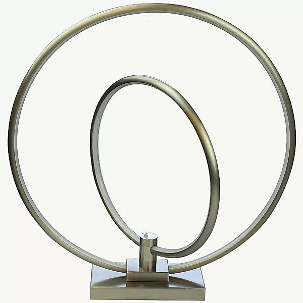 LED Tischleuchte Ring in Nickel günstig online kaufen