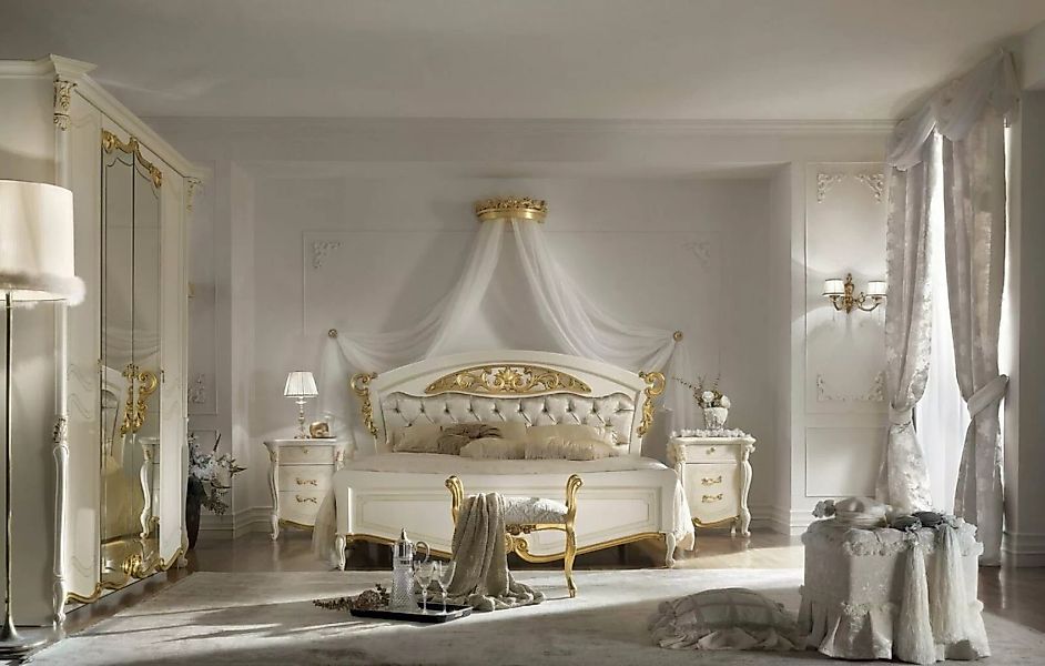 JVmoebel Bett, Italienische Schlafzimmer Möbel Luxus Designer Bett Doppel B günstig online kaufen